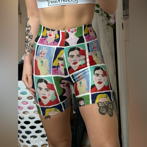 NWOT ZARA Natacha Paschal Bike Shorts - Picture 2 of 4